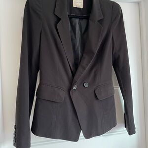 Silence + Noise Black Blazer Classic Suit Jacket